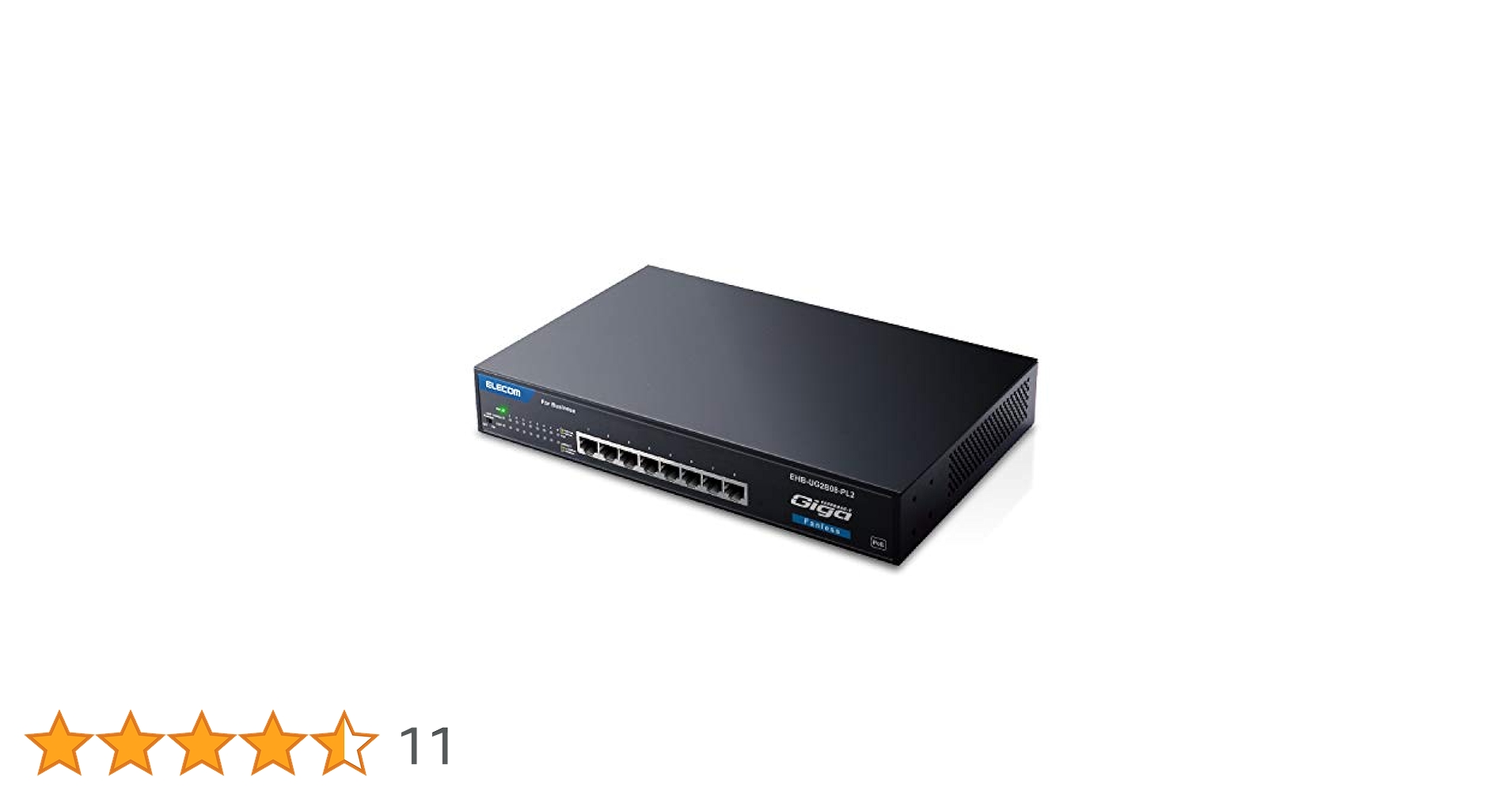 Amazon | エレコム スイッチングハブ 8ポート 金属筺体 PoE 静音