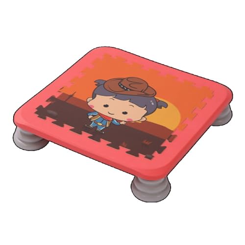 Brfveob ジャンピングボード トランポリン ジャンプ 飛び跳ね 運動不足 ダイエット器具 健康器具 おもちゃ エクササイズ フィットネス 室内運動 あそび 子供用 大人用 有酸素運動 静音 軽量 トレーニング (レッド,漫画のパターン)