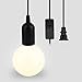 Extension Hanging Lantern Cord Cable, HESSION 5.9ft Lamp Cord -MAX 360W - On/Off Switch E26/E27 Black Pendant Lighting with Plug-in Cord 3-Pack
