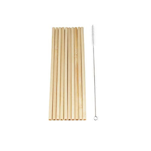 Pitillos reutilizables de bambú, pack 10 unidades miniatura 1