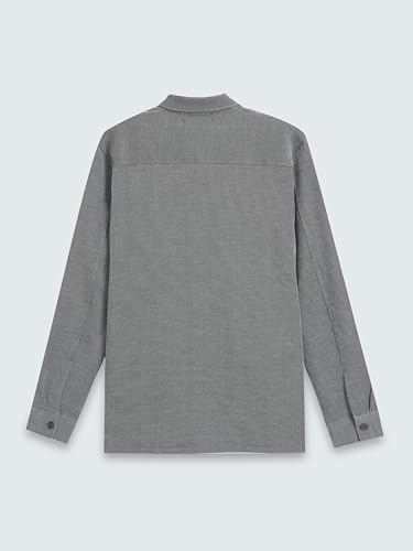 Image of StitchX Men's Stretchy Long Overshirt Melange Knitted Shacket