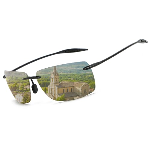 PEEPAI Polarized Sunglasses for Men and Women, Lightweight and Durable Sports Sunglasses with UV Protection for Driving Fishing Golf - Green