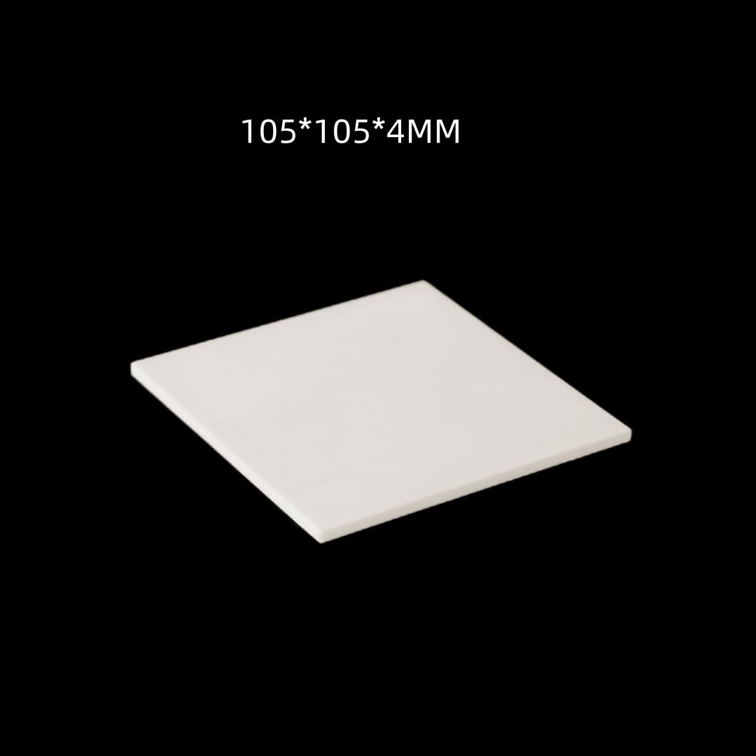 Saggar-Platte aus 99% Aluminiumoxid-Korund – Hochtemperaturbeständiges AL2O3-Keramiktablett for Labor- und Industriezwecke(105 * 105 * 4 Smooth on six sides)