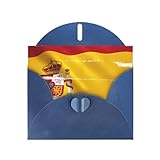 Tarjeta de cumpleaños de la bandera de España con sobre, estilo premium, decoraciones únicas, deseos edificantes
