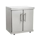 Mayer Barbecue Erweiterungsmodul mit 2 Türen, für ZUNDA Gasgrill MGG-442 & 462 Premium, aus 304er Edelstahl (V2A), 90 x 83 x 58 cm