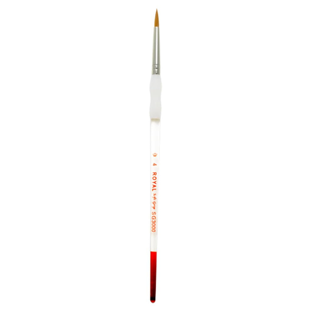 Omnia Blue Royal Brush Soft-Grip Combo Round Brush, Size 10