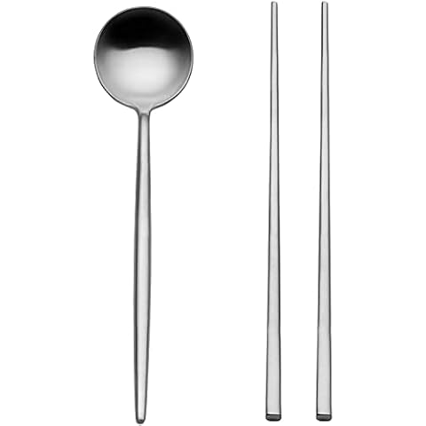 Studio Nova Premium 18/10 Stainless Steel Chopsticks & Spoon Set Cover