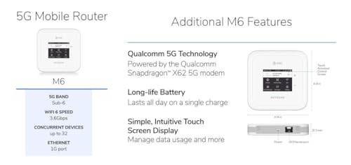 Image of NETGEAR Nighthawk M6 5G WiFi 6 Mobile Hotspot Router (MR6110) - Blazing Fast Wireless Hotspot Router, Unlocked, Certified with AT&T - White (Renewed)