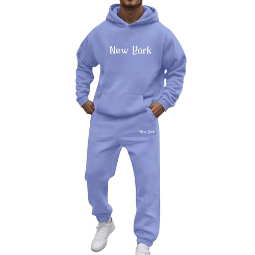 Survêtement homme sweat-shirt à manches longues poche kangourou pantalon de jogging
