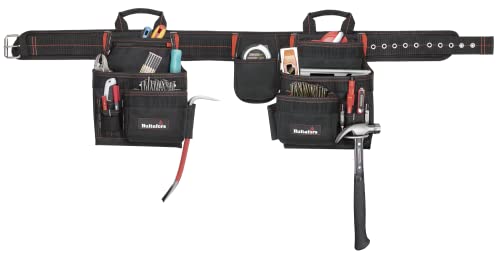 Hultafors Work Gear HT5640 Deluxe Carpenter's Combo Apron, Heavy Duty Ballistic Polyester Tool Belt, Gusset-Style Front Pockets with Stay-Open Design, Steel Hammer Loop, Tape Measure Pocket