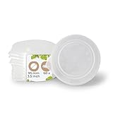 BIOZOYG 60 Stück Mehrweg-Deckel für Becher-to-go Ø 95 mm aus PP Kunststoff transparent I Take-Away-Zubehör im Gastro-Bedarf I Lebensmittel-Deckel für Vorratshaltung - Imbiß - Partyservice und Catering