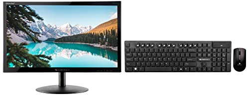 Image of ZEBRONICS Zeb-V19Hd 18.5 Inch (46.99 Cm) Led Monitor with Supporting Hdmi, Vga Input, Hd 1366 X 768 Pixels & Zeb-Companion 102 Wireless Keyboard and Mouse Combo, 104 Keys /Rupee Key