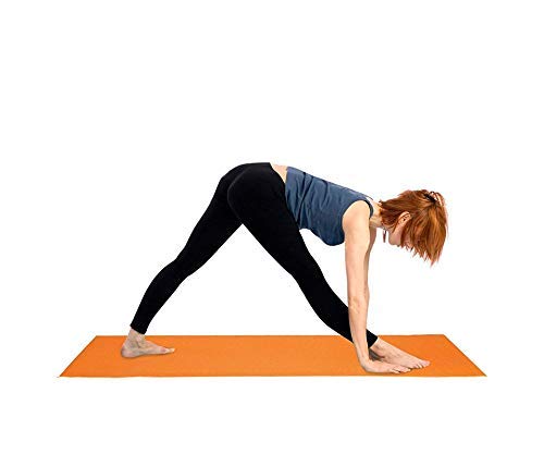 Image of Yoga mat for Women & Men EVA Material 4mm Grey Anti Slip for Gym Workout (Orange, 4 mm)