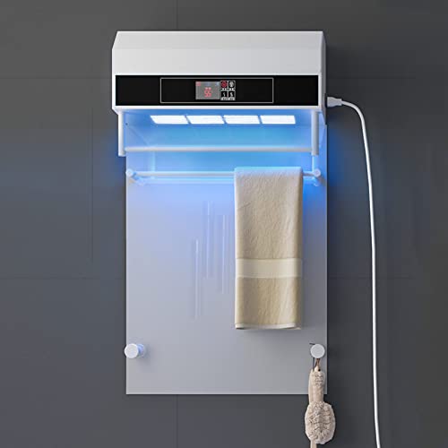 Radiador toallero eléctrico baño calefactor de aluminio 140W con estante de almacenamiento 2