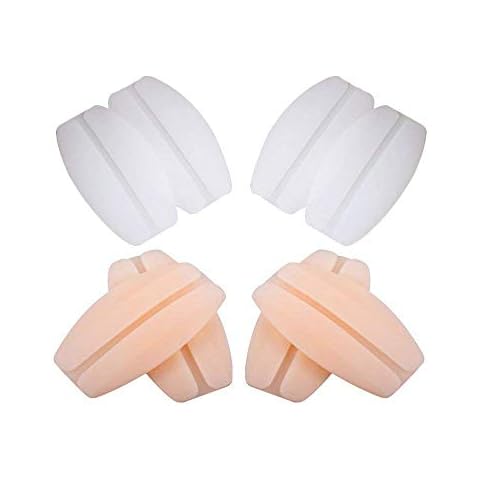 4 Pairs Silicone Bra Strap Cushions Holder Non-Slip Shoulder Pads Ease Shoulder Discomfort (2 Pairs White+2 Pairs Nude) Cover