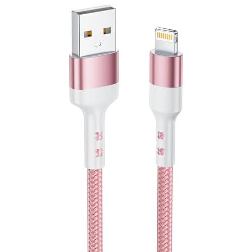 Baileku Cavo iPhone 1M Cavo Lightning USB Certificato MFi Filo Caricatore iPhone Carica Rapida Nylon Caricabatterie Cavetto Ricarica per iPhone 14 13 12 11 Pro Max Mini XS XR X 8 7 6 6s Plus SE, iPad