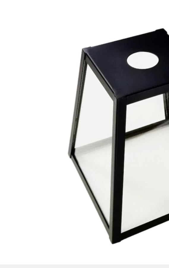 Image of Litex Industries: No Neck Square Metal Matte Black Pendant Lighting Fixture with Clear Glass