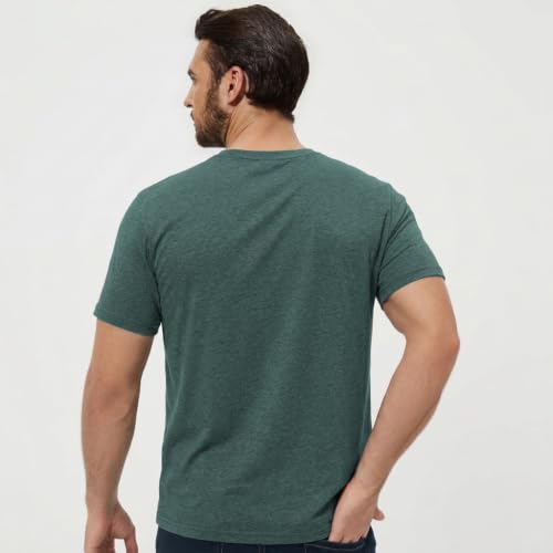 Image of Mens T-Shirts Crew Neck Shirts Athletic Fitted Plain Basic Tees Soft Cotton Blend Comfort T Shirts for Men