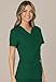 Cherokee Scrubs Top for Women Mock Wrap with 3 Pockets, Soft, 2-Way Stretch & Durable Fabric - WW610, L, Hunter Green