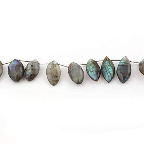Labradorite briolette marquise perle facettée pierre naturelle pour création de bijou