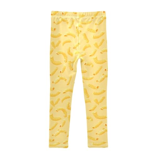 Macaroni Pasta Girls Leggings,Workout Leggings for Girls Toddler Athletic Legging Size for 3-10T2