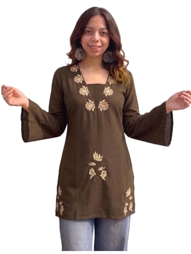 Image of ANNI Designer Cotton Short Kurti for Women | Stylish Kurti | Short Kurti Top | Casual Kurta for Women | Comfortable Cotton Kurtis for Womens