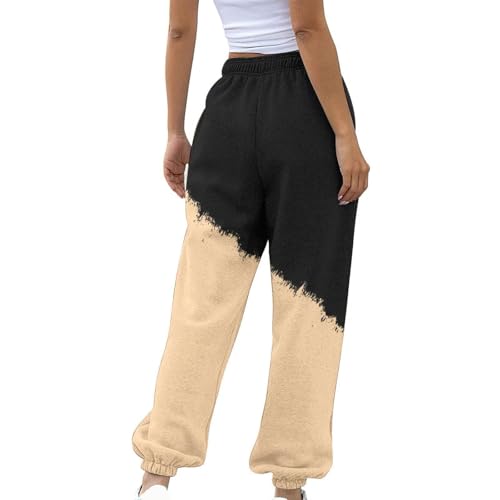 Calça de moletom folgada para mulheres, calça de moletom feminina de cintura justa, calça jogger de