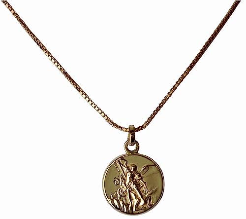 Médaille Saint Michel Archange en argent plaqué or, le cadeau idéal