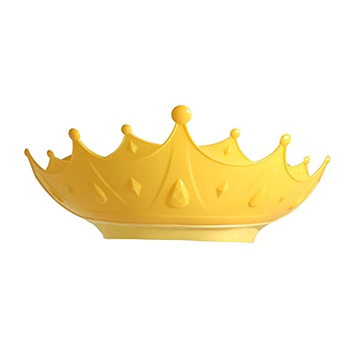 Baby Shower Cap Silicone Shower Visor Adjustable Bathing Hat,Sundaylike Shampoo Hat with Ear Protection, Baby Shower Cap Protect Your Baby Eyes Children Wash Hair Foam Shield Hats (Yellow)
