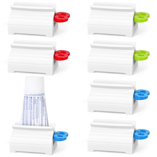 LOVEINUSA 6PCS Toothpaste Squeezers, Tube Squeezer, White Toothpaste Tube Roller Toothpaste Dispensers Tube Squeezer Tool for Bathroom Toothpaste Cream Tubes - Thumbnail 7