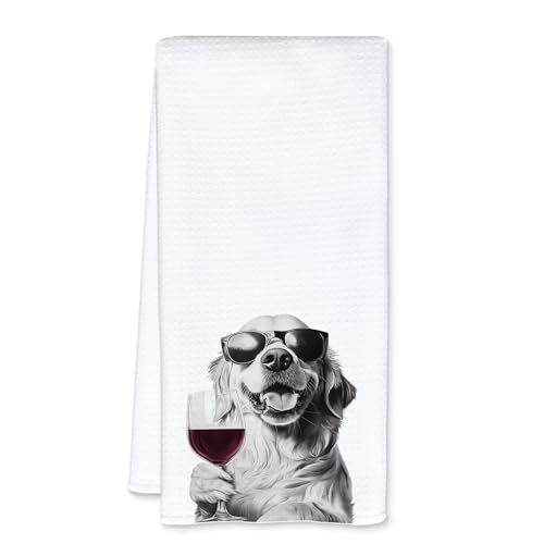 JFFTLL Golden Retriever Decor Kitchen Towels, Golden Retriever Gift Dish