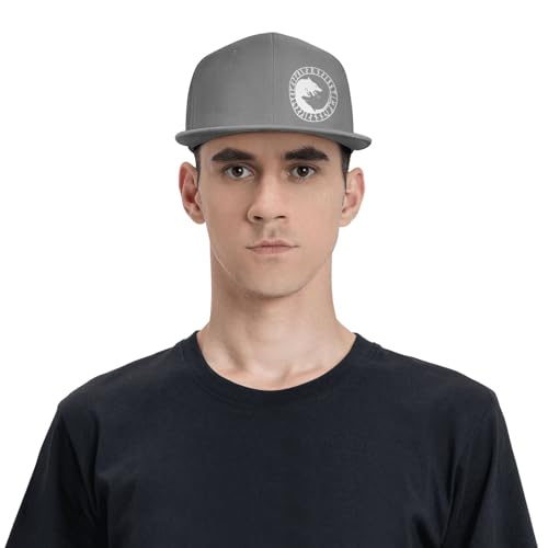 Gorra plana ajustable Viking Norse Wolf negra miniatura 7