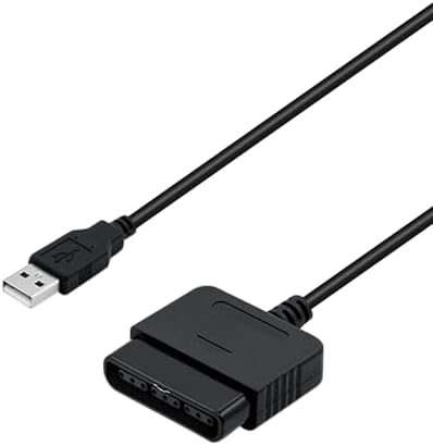 Mcbazel PS2 to USB Adapter for PlayStation 2 Controllers, Converter Cable for PC & PS3, Plug & Play DualShock 2/3 Support(NOT Compatible with Dancing Mat Guitar Hero)