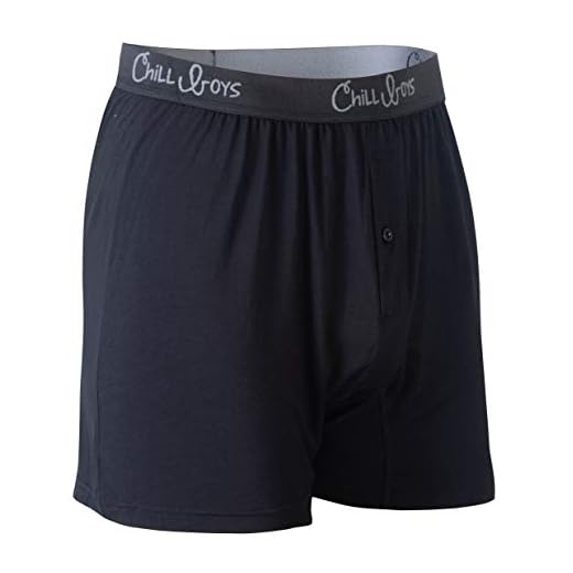 Chill Boys Soft Bamboo Boxers for Men - Cool Comfortable, Breathable Mens Underwear - Boxer Shorts (Large, Bamboo Black)