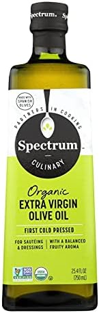 Spectrum Huile d'olive non raffinée bio extra vierge 694,6 g - 6 par boîte.