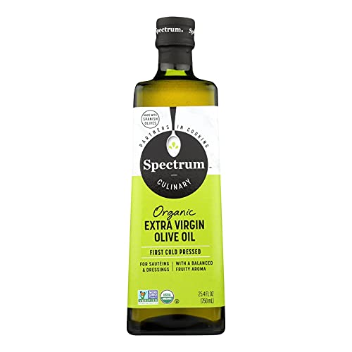 Spectrum Huile d'olive non raffinée bio extra vierge 694,6 g - 6 par boîte.