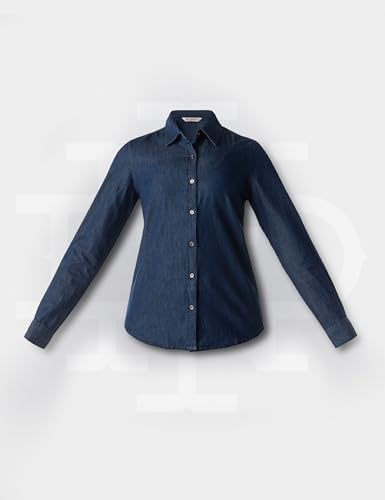 Image of INKD Women's Full Sleeve Casual Denim Shirt - 100% Cotton | Front Button Detailing | Regular Fit