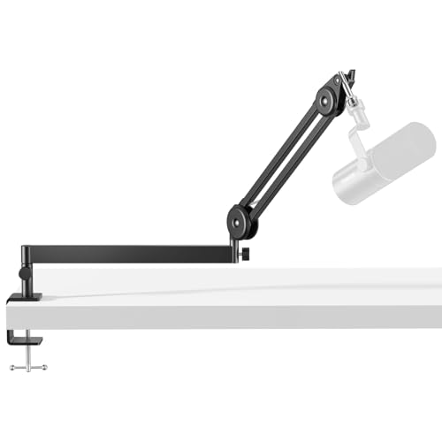 Mikrofon Arm Niedrig Profil, TONOR Low Microphone Boom Arm Auf/Ab voll verstellbar für Gaming Podcasting, Mikrofonarm Ständer Halterung mit hoher Kompatibilität, T20LP