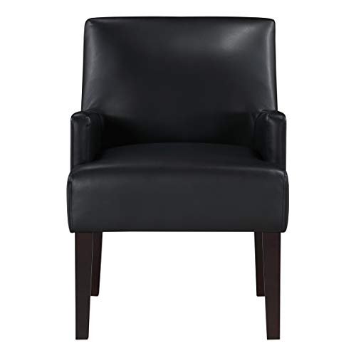 Sillón Clásico Negro Cuero Sintético miniatura 6