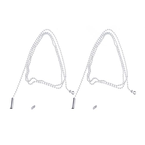 kobeIeen Ceiling Fan Pull Chain 2 Pack 3.3 Feet Metal Ceiling Fan Pull Chain Strong Bearing & Rustproof Beaded Chain