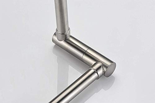 Sumerain S6115N-V2 Deck Mount Pot Filler Faucet Brushed Nickel Finish With Extension Shank And 20 Inch Dual Swing Joints Spout, Sumerain thumb #5