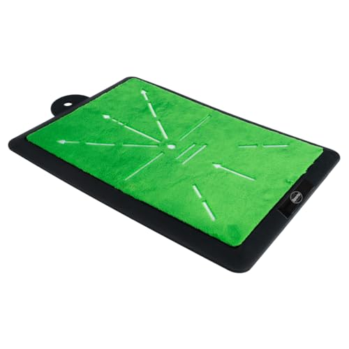 Elite Sports Golf Swing Mat | Swing Path Feedback Golf Practice Mat Velvet and Rubber Base Golf Hitting Mat | Real Feel Ball Attachment for Ultimate Authentic Experience