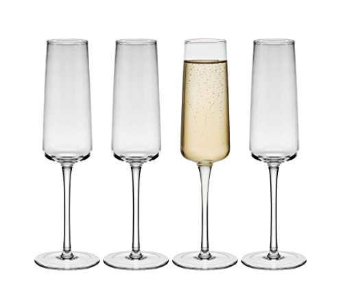 Mikasa Cora Set Of 4 Flute Champagne Glasses, 8-Ounce, Clear #TOP5