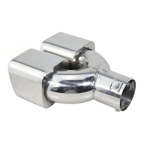 Embout d'échappement double sortie carrée contre l'oxydation du pot