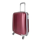 MERCURY TEXTIL - Maleta pequeña para Cabina rígida 4 Ruedas 360º Gira Equipaje de Mano (Granate)