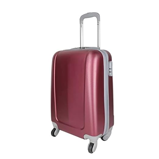 MERCURY TEXTIL - Maleta pequeña para Cabina rígida 4 Ruedas 360º Gira Equipaje de Mano (Granate)