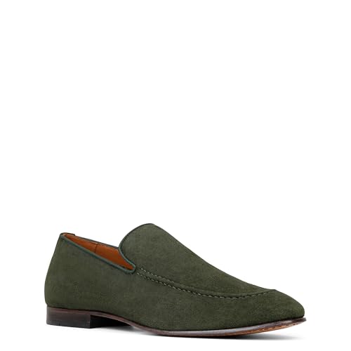 Donald Pliner Men's Tristan Soft Suede Loafer, Army Green, 102