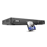 [Hinzufügen von Kamera: Plug and Play] Dieser NVR wird mit 8 PoE-Anschlüssen auf der Rückseite geliefert, es ermöglicht die einfachste Konfiguration mit Ihren Poe-Kameras. Verbinden Sie Ihren NVR mit einer Steckdose und Ihrem Internet-Router. Dann verbinden Sie Ihre Kameras mit dem PoE-Switch mit einem Cat5-Ethernet-Kabel. Dies bietet gleichzeitig Daten und Strom für Ihre Kamera, sodass Sie Ihre Kamera ohne separate DC-Netzanschluss mit Strom versorgen können.