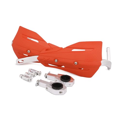 Protege Main Moto Cross,Aluminium Protege Main Universel pour Guidon de 22 mm et 28 mm Moto Pit Bike Dirt Bike MX Racing ATV Quad-Orange