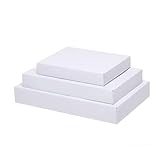 10 Pack White Gift Wrap Boxes with Lids - Assorted Multi-Pack by ALL DAY GIFTS
